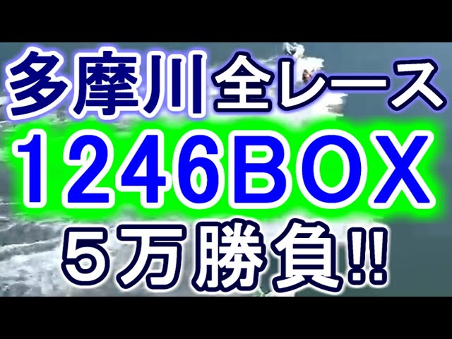 【競艇・ボートレース】多摩川全レース「1246BOX」5万勝負！！