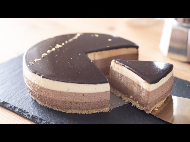 オーブンなし！チョコレートムースケーキの作り方 No Oven Chocolate Mousse Cake｜HidaMari Cooking