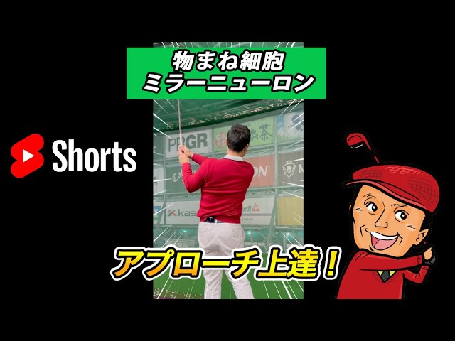 【ゴルフお悩み解決】 誰でも超簡単！ミラーニューロンの働きでアプローチを上達させよう！#Shorts