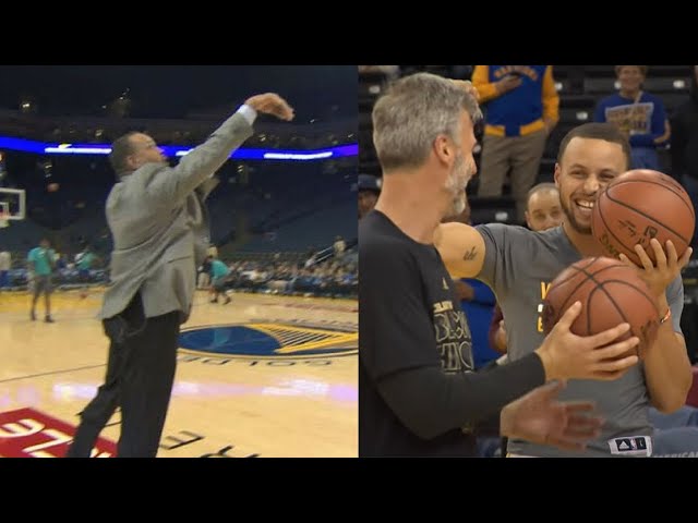 Dell Curry Hits From Steph Range & Everyone Goes Crazy! 😆