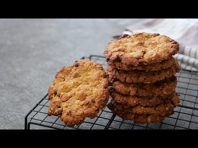 極旨♡溶かしバターときな粉とナッツチョコのオートミールクッキー | Oatmeal cookies