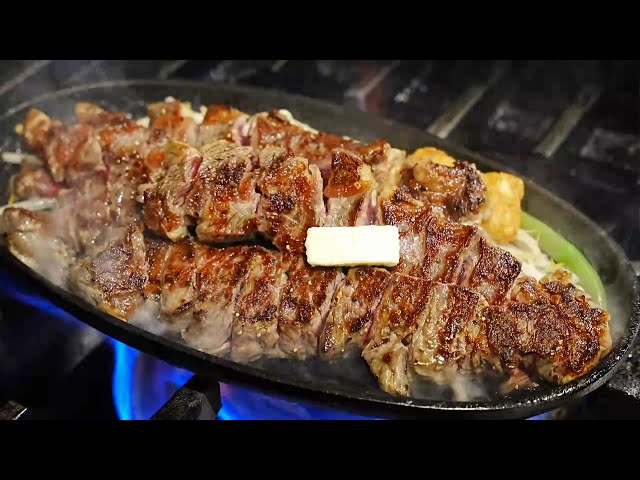 【お昼時の厨房に密着】お手頃価格で肉をガッツリ食べる！「1ポンドのステーキハンバーグ タケル」Japanese Food -Chain store of famous steak in Osaka