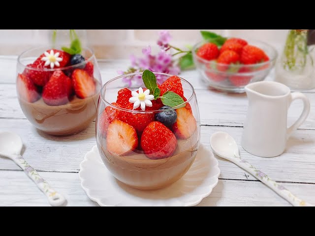 とても簡単！混ぜて冷やして作るチョコプリン How to make chocolate pudding